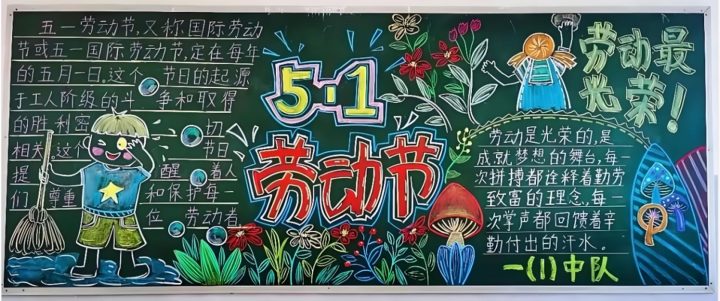 中小学生五一劳动节黑板报大集合_18模板_easxp.com