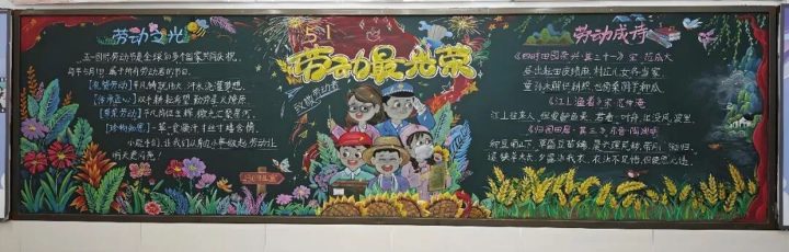 中小学生五一劳动节黑板报大集合（1）