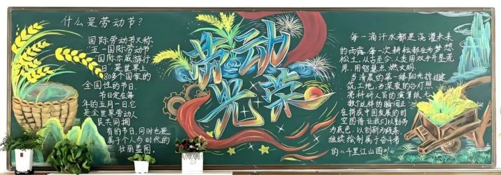 中小学生五一劳动节黑板报大集合_6模板_easxp.com
