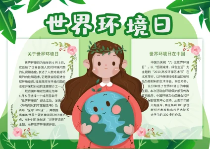 保护爱护环境绿色生活手抄报3