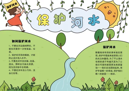 保护爱护环境绿色生活手抄报5