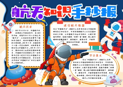 航空航天题材手抄报12
