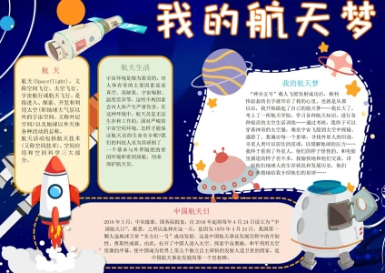 航空航天题材手抄报13
