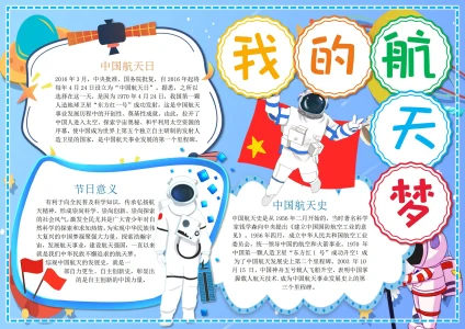 航空航天题材手抄报18