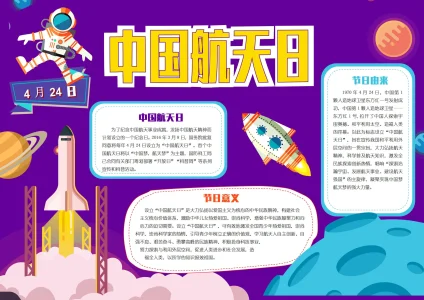 航空航天题材手抄报21