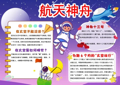 航空航天题材手抄报31