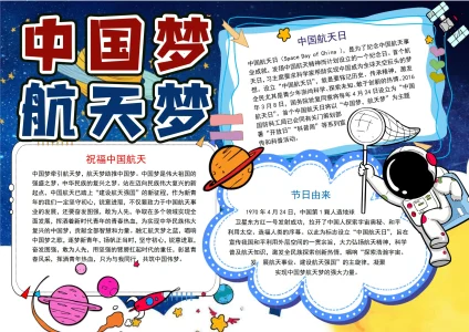 航空航天题材手抄报5