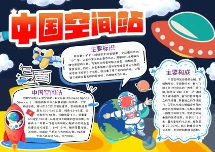 航空航天题材手抄报8