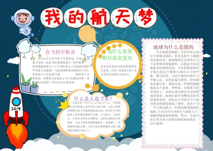 航空航天题材手抄报9